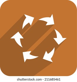 circular arrows icon, vector illustration