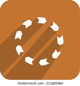 circular arrows icon, vector illustration