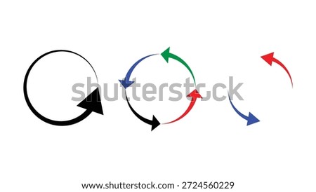 Circular Arrows Icons Set Keywords: arrow, cycle, circular, refresh, repeat, loop, rotation