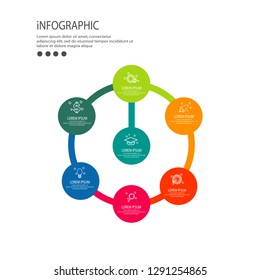 Circular arrows for infographics. Chart, graph, diagram vector template