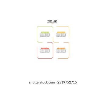 Circular arrows for infographics. Chart, graph, diagram with 4 steps, options, parts. Vector business template.
