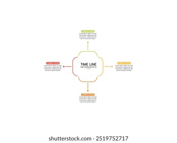 Kreisförmige Pfeile für Infografiken. Diagramm, Diagramm, Diagramm mit 4 Schritten, Optionen, Teile. Vektorgeschäftsvorlage.