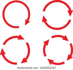 Circular arrows, minimalist design, black and white, recycling symbols, continuous loop, geometric shapes, symmetrical layout, clockwise and counterclockwise directions,