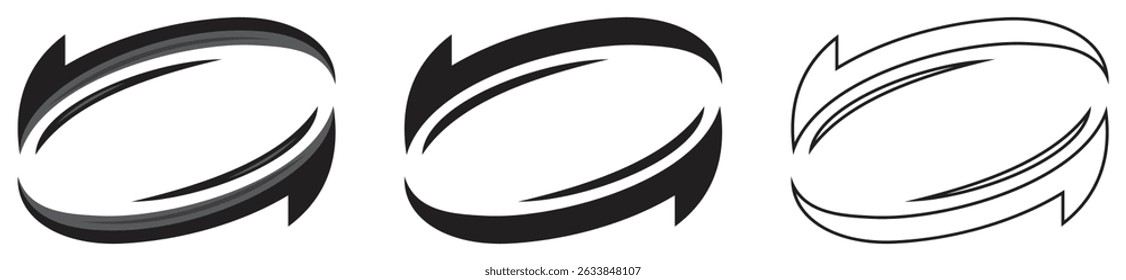 Circular Arrows Modern Abstract Logo Design.