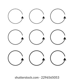 Circular arrows. Motion icon set. Vector illustration.