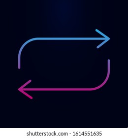 Circular arrows nolan icon. Simple thin line, outline vector of web icons for ui and ux, website or mobile application