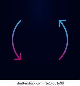 Circular arrows nolan icon. Simple thin line, outline vector of web icons for ui and ux, website or mobile application