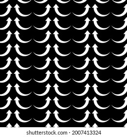 Circular arrows pattern show up color white