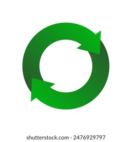 Circular arrows, recycle sign - vector icon	