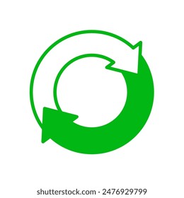 Circular arrows, recycle sign - vector icon	