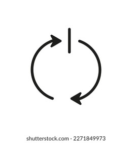circular arrows switch. Reload symbol. Vector illustration.