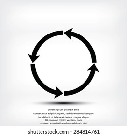 circular arrows vector  icon