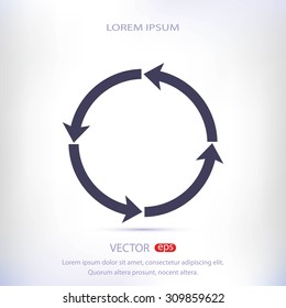 circular arrows vector  icon