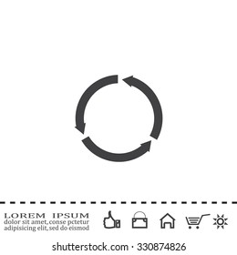 circular arrows vector icon