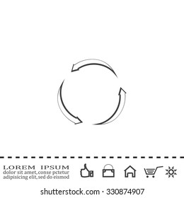 circular arrows vector icon