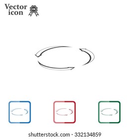 circular arrows vector icon