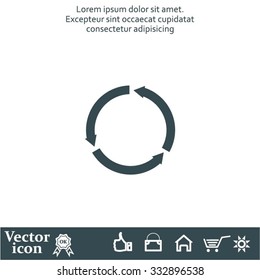 circular arrows vector icon