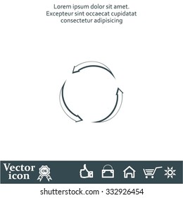 circular arrows vector icon