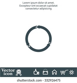 circular arrows vector icon