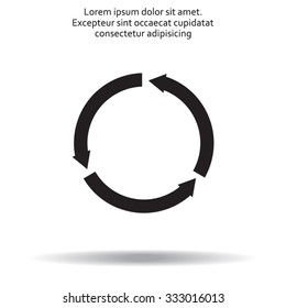 circular arrows vector icon