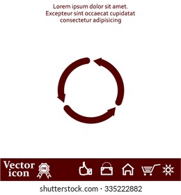 circular arrows vector icon