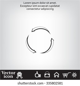 circular arrows vector icon