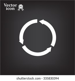 circular arrows vector icon