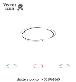 circular arrows vector icon