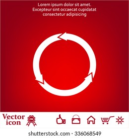circular arrows vector icon