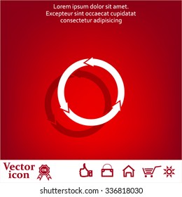 circular arrows vector icon