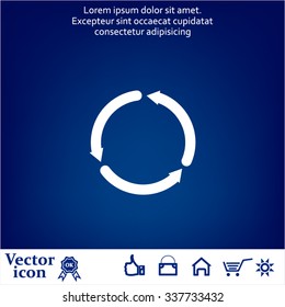 circular arrows vector icon