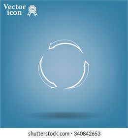 circular arrows vector icon