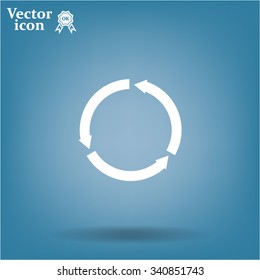 circular arrows vector icon
