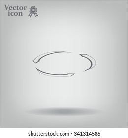 circular arrows vector icon
