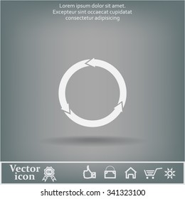 circular arrows vector icon