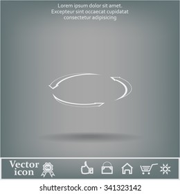 circular arrows vector icon