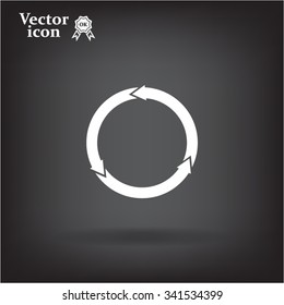 circular arrows vector icon