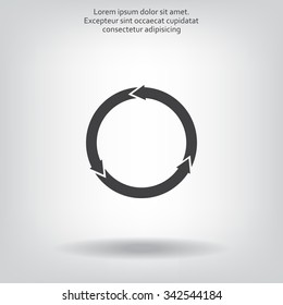 circular arrows vector icon