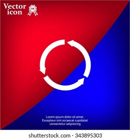 circular arrows vector icon