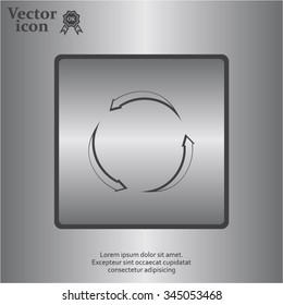 circular arrows vector icon