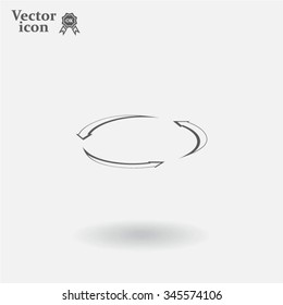 circular arrows vector icon