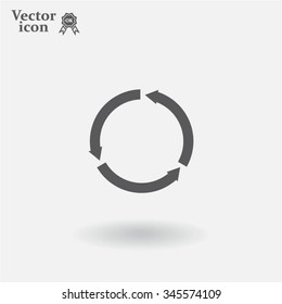 circular arrows vector icon