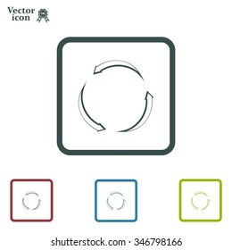 circular arrows vector icon
