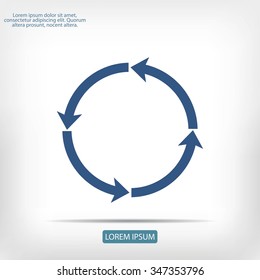 circular arrows vector  icon