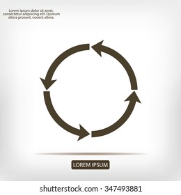 circular arrows vector  icon