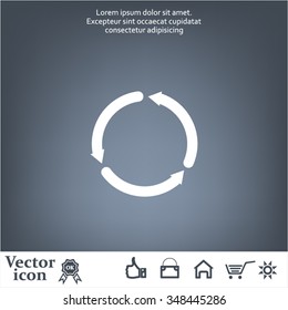circular arrows vector icon