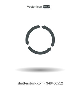 circular arrows vector icon