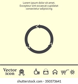 circular arrows vector icon