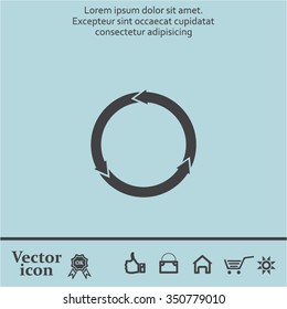 circular arrows vector icon