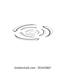 circular arrows vector icon